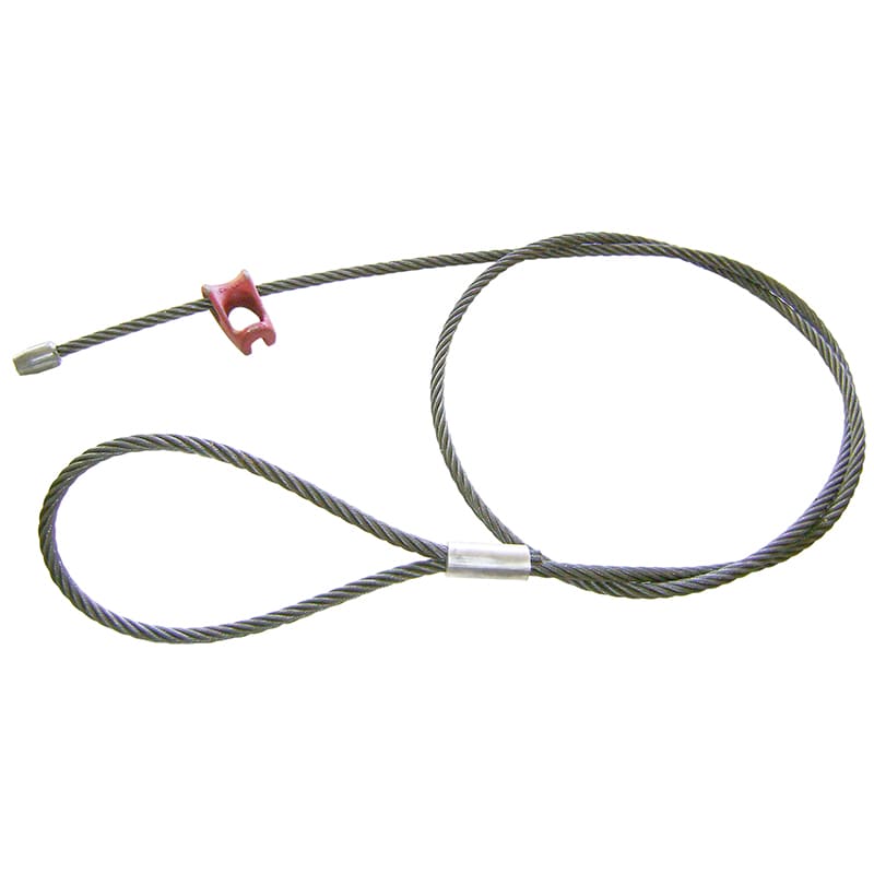 Élingue câble 1 Brin - 1 grande boucle + 1 crochet standard - LEVAC